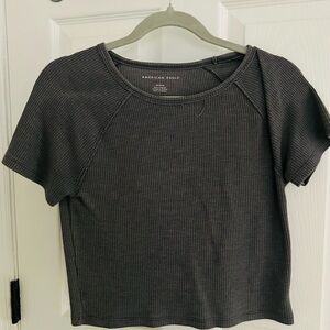 American Eagle Outfitters Charcoal Short Sleeve Tee